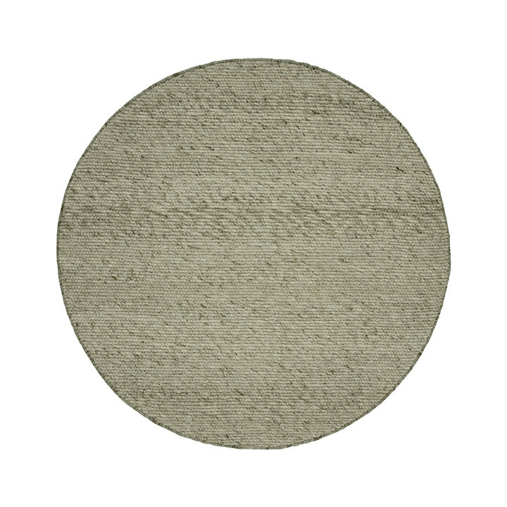 Rond wollen vloerkleed - Feline Olijfgroen/Gemeleerd  - 1