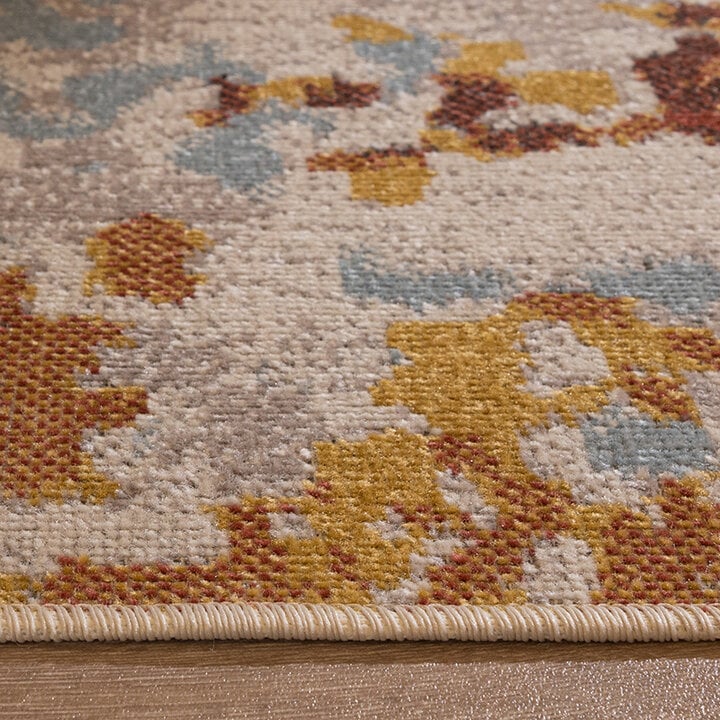 Modern vloerkleed - Bush Blauw/Terra  - 4