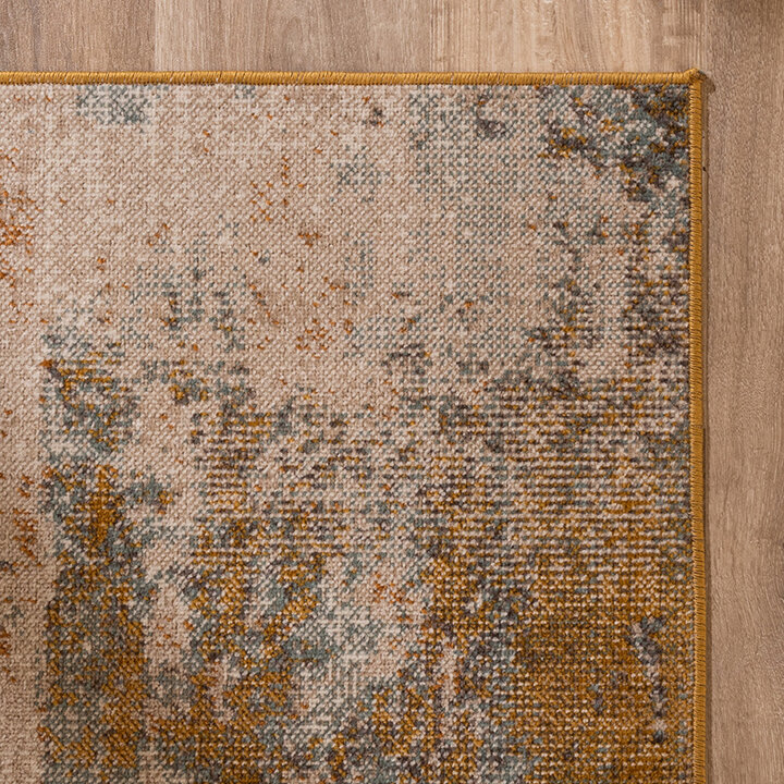Modern vloerkleed - Bush Okergeel/Terra  - 5