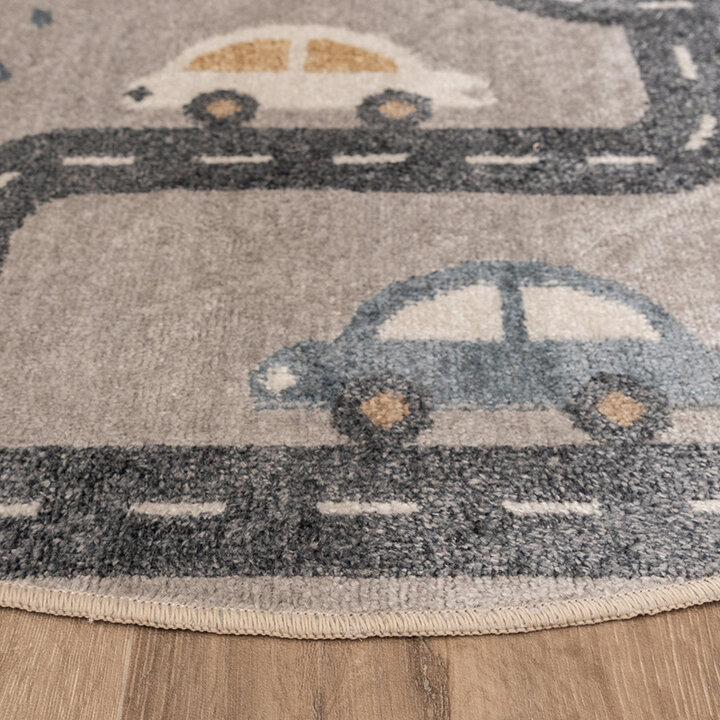 Rond wasbaar kindervloerkleed - Ravi Road Multicolor - 4