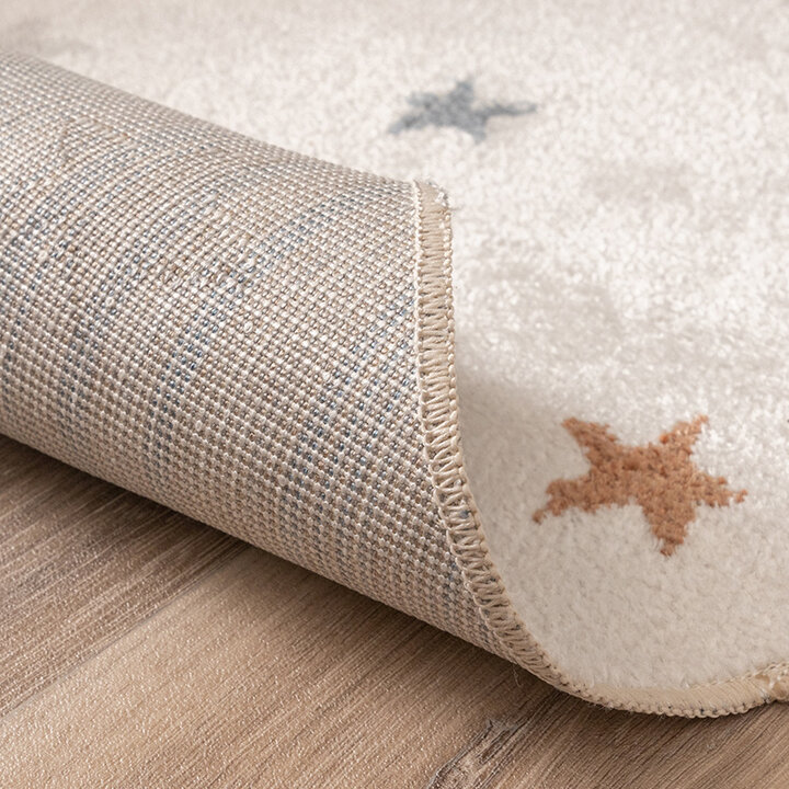 Rond wasbaar kindervloerkleed - Ravi Stars Multicolor - 6