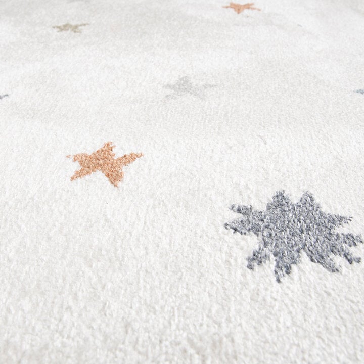 Rond wasbaar kindervloerkleed - Ravi Stars Multicolor - 3