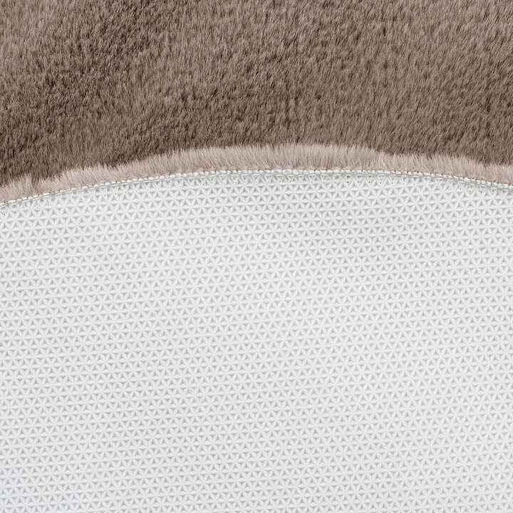 Ronde badmat laagpolig - Rino 225 Taupe - 4
