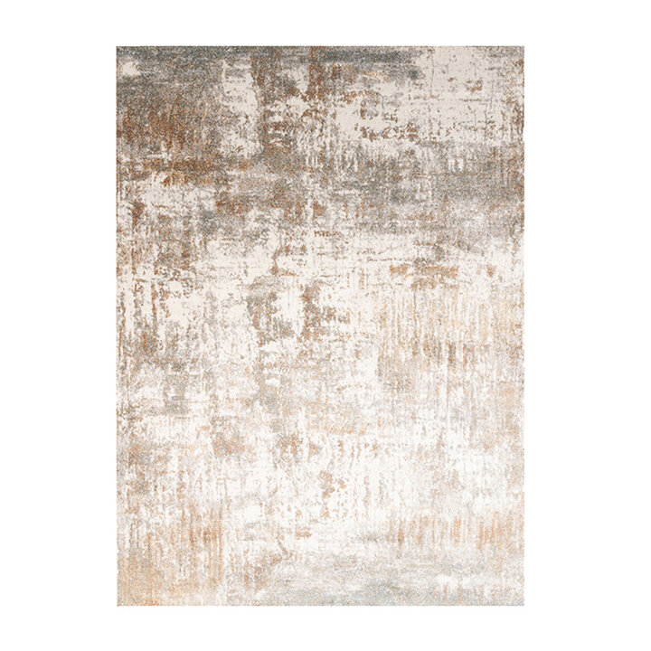 Wasbaar abstract vloerkleed - Misha Grunge Creme/Bruin  - 1