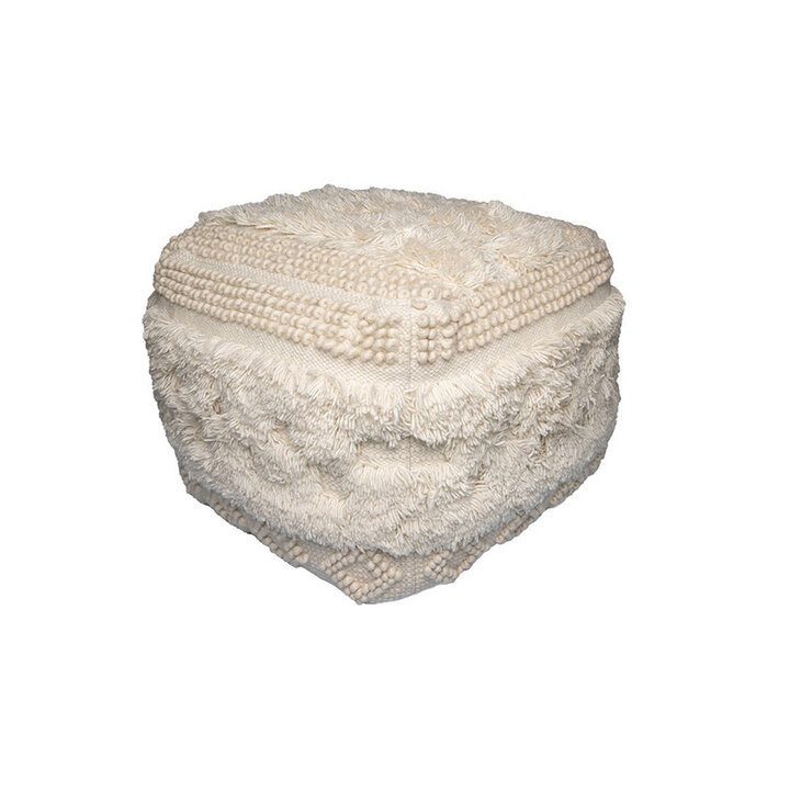 Bohemian poef kubus - Basai 125 Naturel - 1