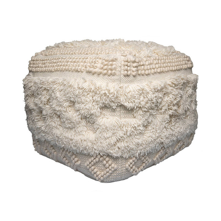 Bohemian poef kubus - Basai 125 Naturel - 2