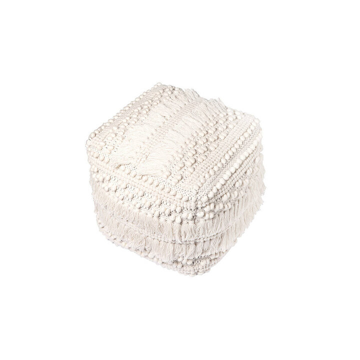 Bohemian poef kubus - Basai 325 Naturel - 1