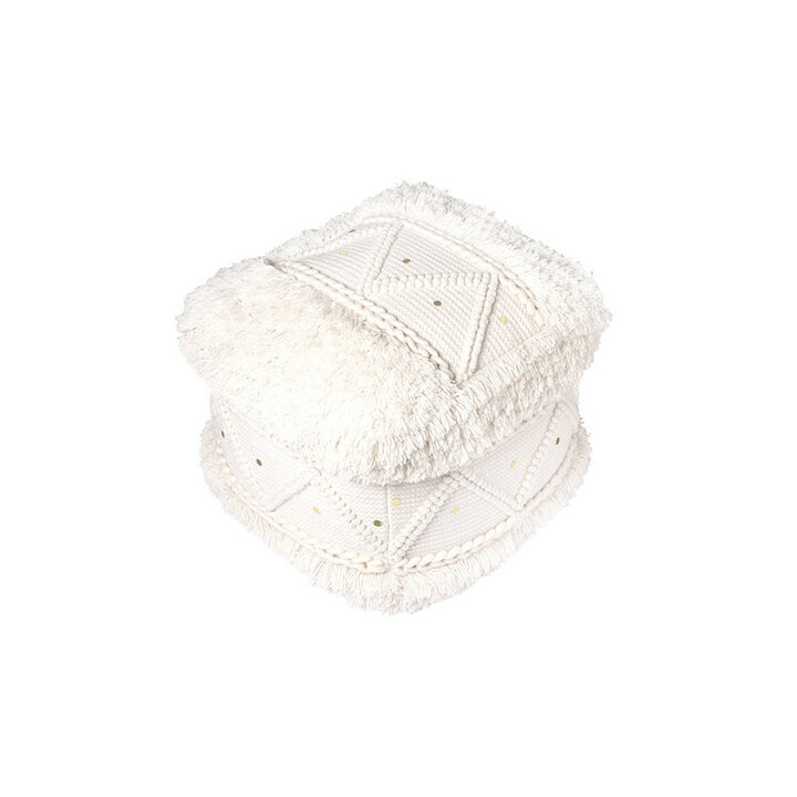 Bohemian poef kubus - Basai 525 Creme - 1