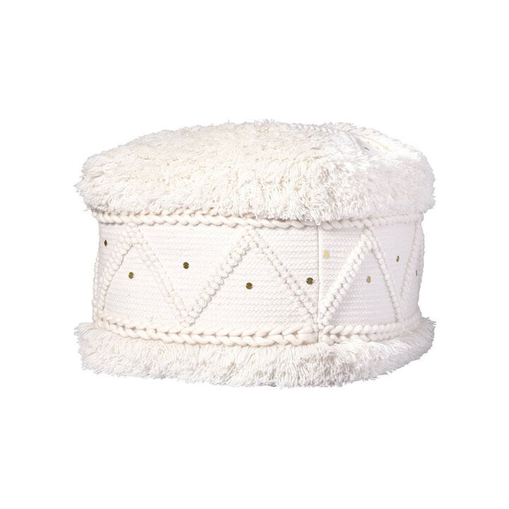 Bohemian poef kubus - Basai 525 Creme - 2