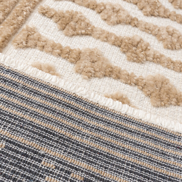Wasbaar vloerkleed - Dunya Geo Beige/Wit  - 6