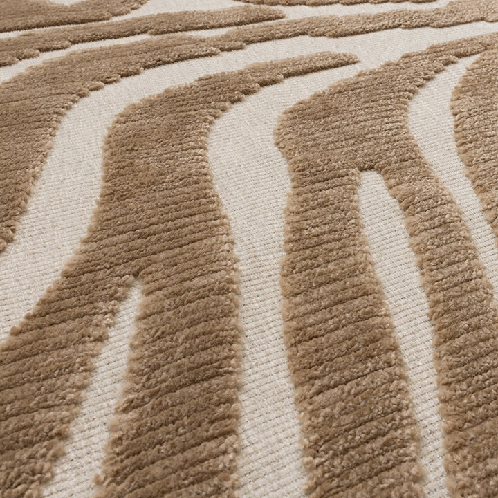 Wasbaar vloerkleed - Dunya Zebra Beige/Wit  - 3