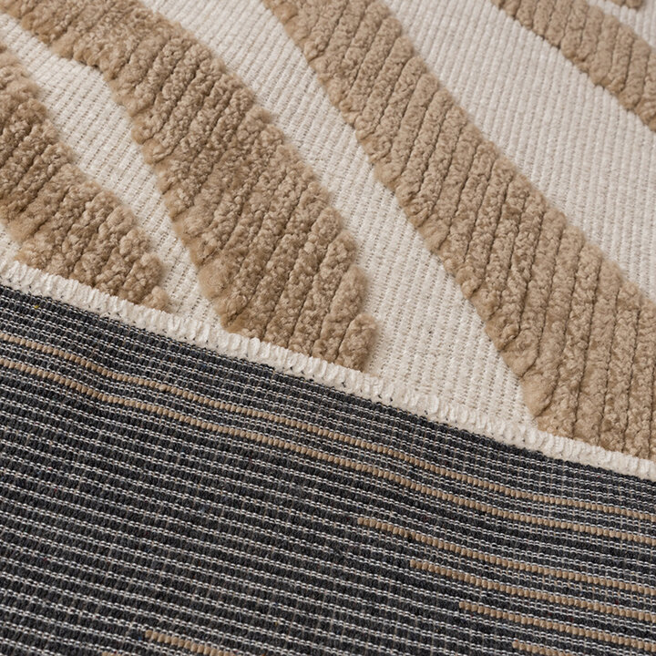 Wasbaar vloerkleed - Dunya Zebra Beige/Wit  - 6