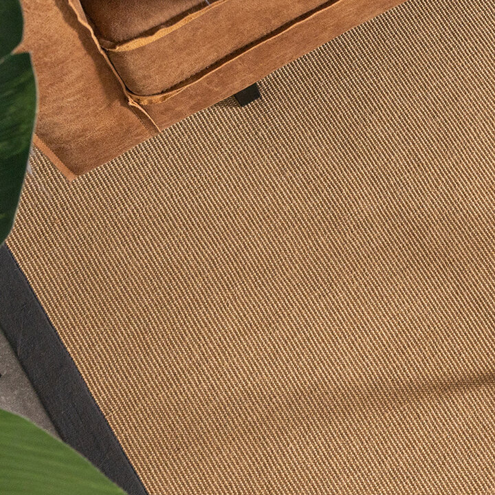 Sisal vloerkleed - Tulum Border Antraciet  - 2