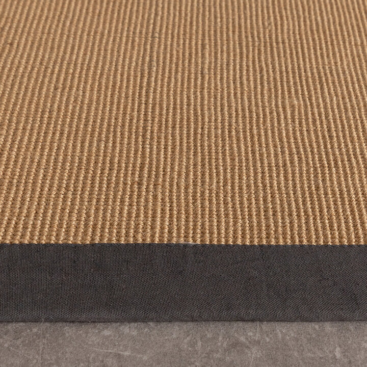 Sisal vloerkleed - Tulum Border Antraciet  - 5