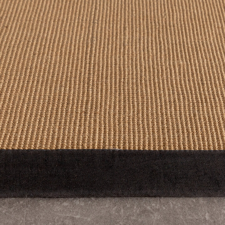 Sisal vloerkleed - Tulum Border Zwart - 5