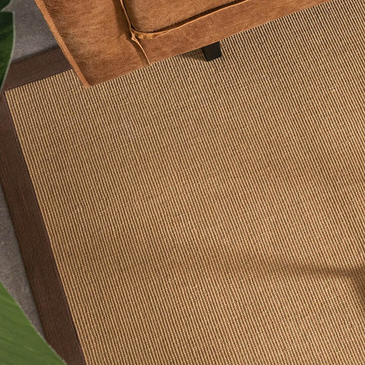 Sisal vloerkleed - Tulum Border Bruin  - 2