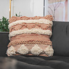 Bohemian kussen vierkant - Basai 225 Roze/Creme - thumbnail