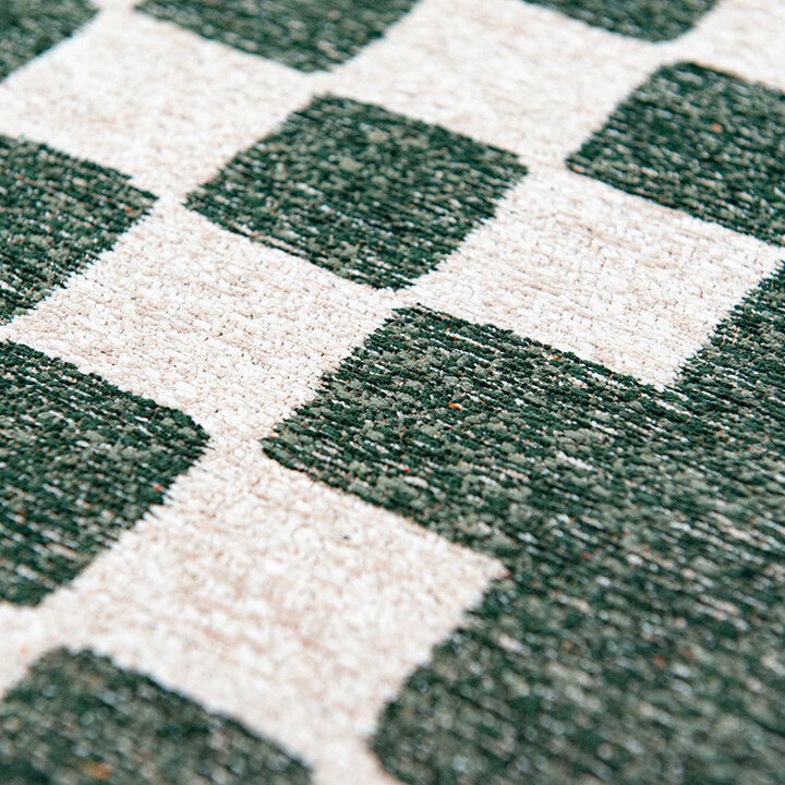 Retro vloerkleed - Chess Deep Green 9339 - 3