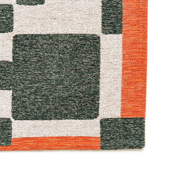 Retro vloerkleed - Chess Deep Green 9339 - 5
