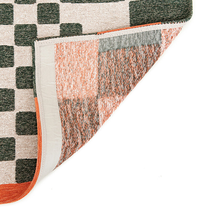 Retro vloerkleed - Chess Deep Green 9339 - 6