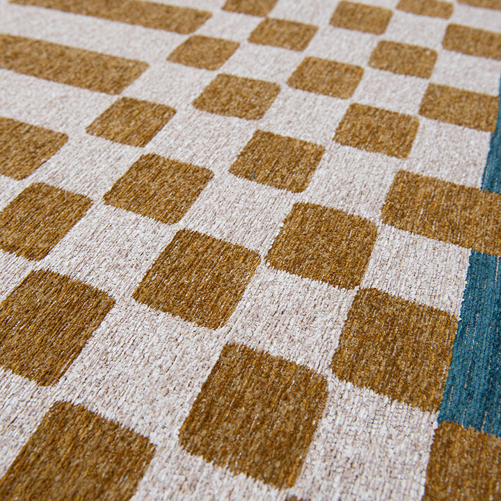 Retro vloerkleed - Chess Honey 9338 - 2