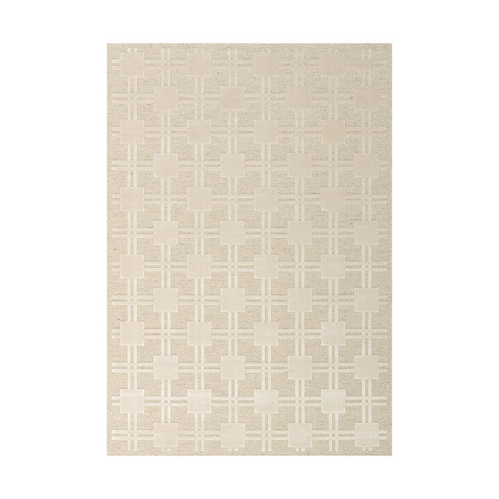 Viscose vloerkleed - Graphix 3163 Squares Ivoor - 1