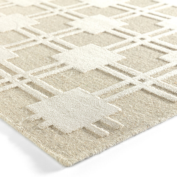 Viscose vloerkleed - Graphix 3163 Squares Ivoor - 4