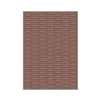 Viscose vloerkleed - Graphix 949 Grijs/Rood