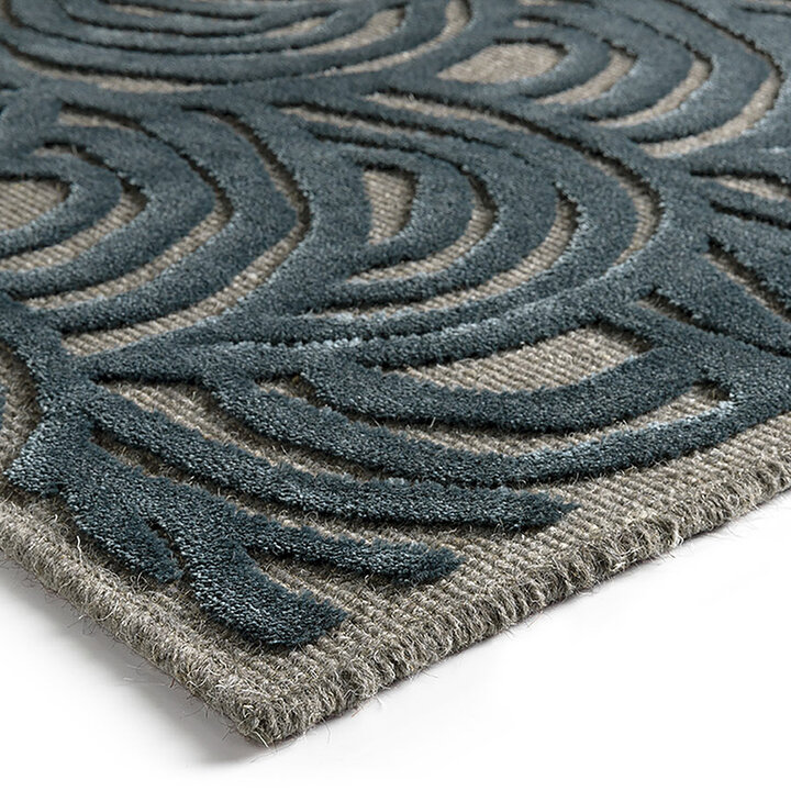 Viscose vloerkleed - Graphix 1016 Grijs/Blauw - 1