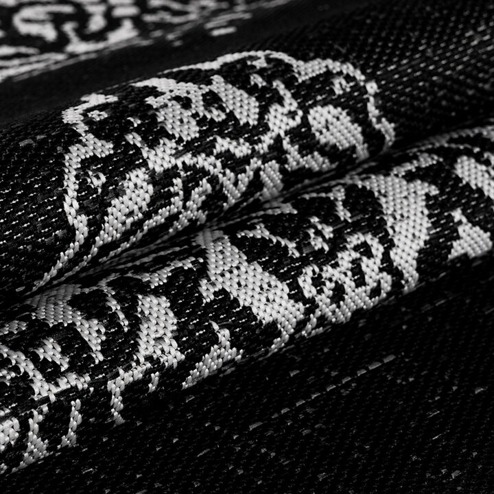 Vintage buitenkleed - Sunara Medaillon Zwart - 5