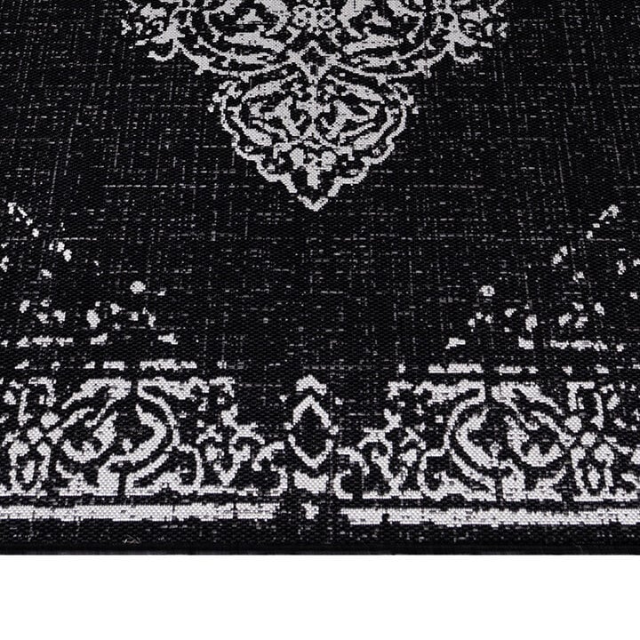 Vintage buitenkleed - Sunara Medaillon Zwart - 6