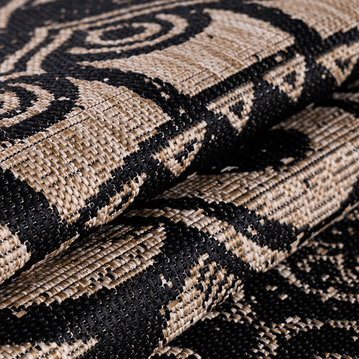 Vintage buitenkleed - Sunara Mandala Zwart - 5