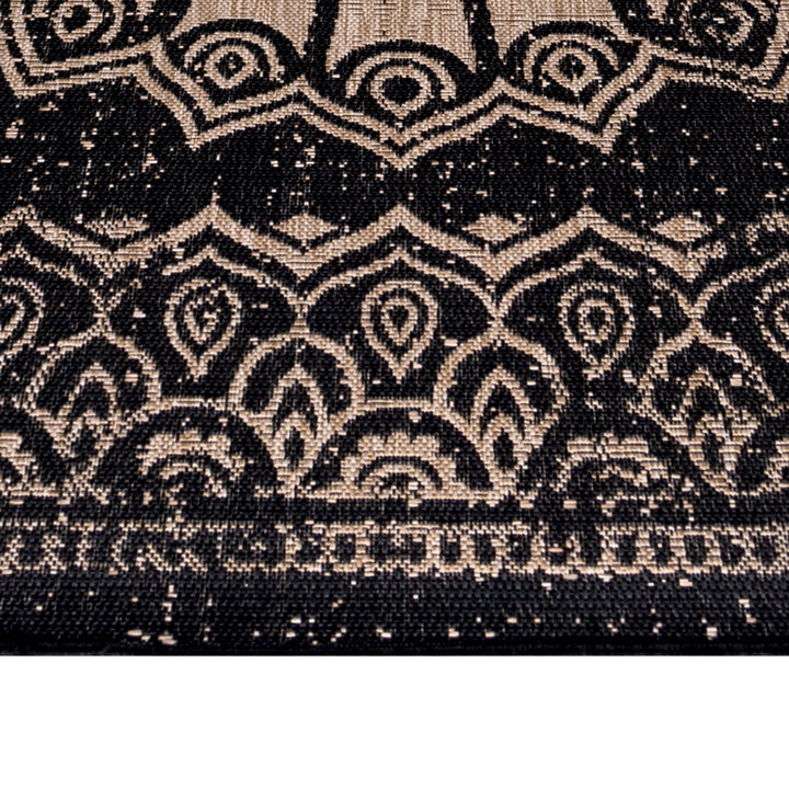 Vintage buitenkleed - Sunara Mandala Zwart - 6