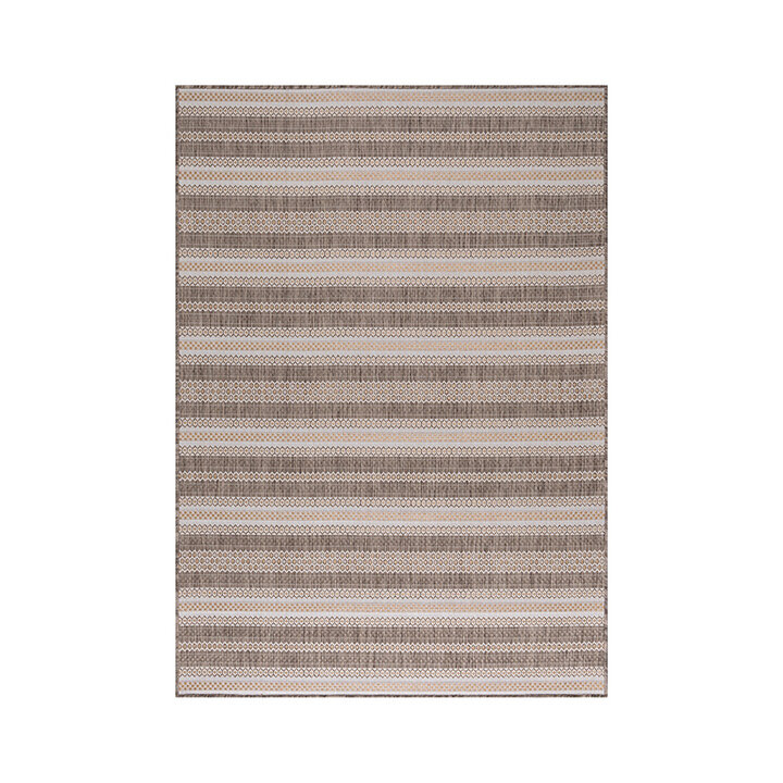 Gestreept buitenkleed - Sunara Beige - 1