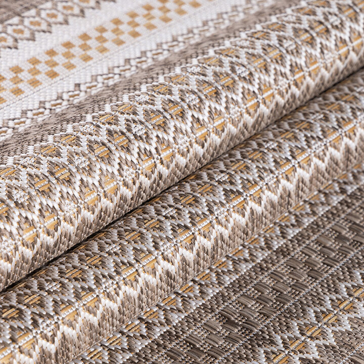 Gestreept buitenkleed - Sunara Beige - 5