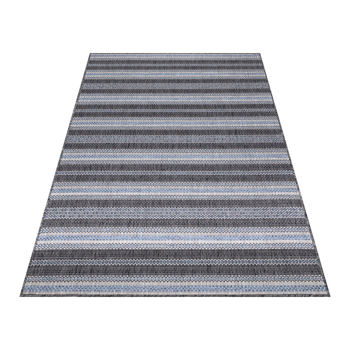 Gestreept buitenkleed - Sunara Antraciet - 2