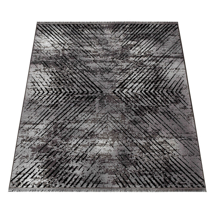 Abstract vloerkleed - Elitha Geo Antraciet - 2