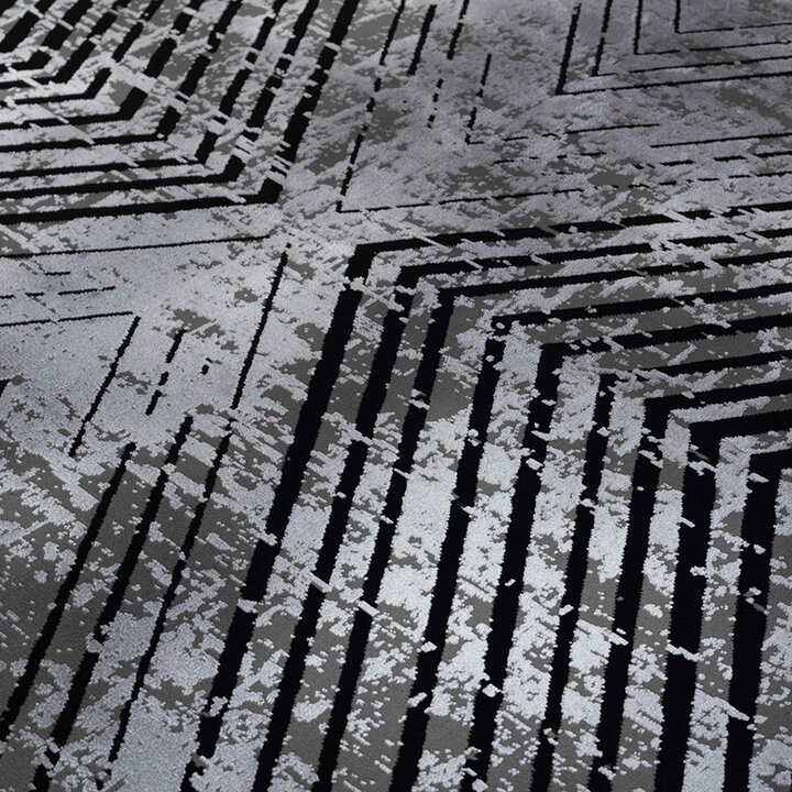 Abstract vloerkleed - Elitha Geo Antraciet - 3