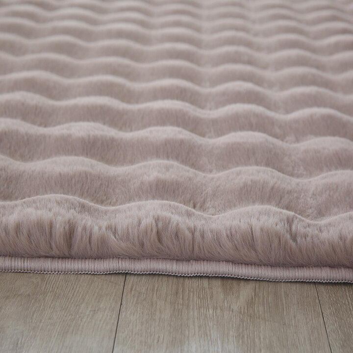 Zacht hoogpolig vloerkleed - Ambrey 3D Beige - 2