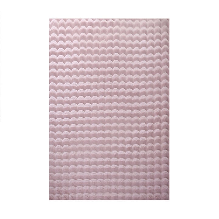 Zacht hoogpolig vloerkleed - Ambrey 3D Roze - 1