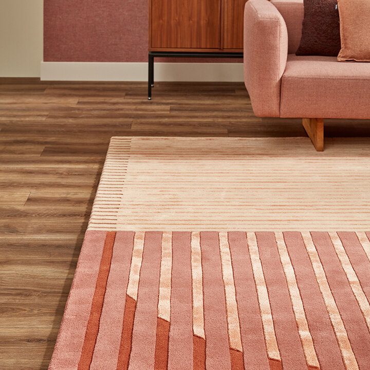 Modern wollen vloerkleed - Fano Rood - 1