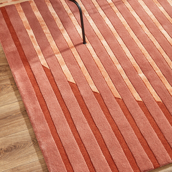 Modern wollen vloerkleed - Fano Rood - 2