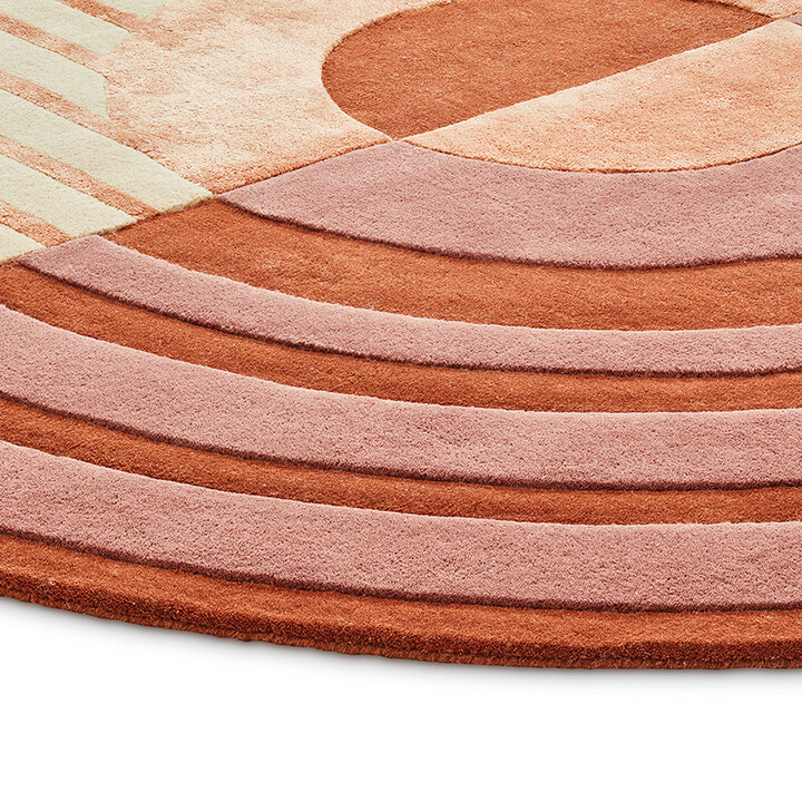 Organisch vloerkleed - Fano Girare Rood - 1