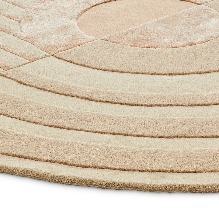 Organisch vloerkleed - Fano Girare Beige - 1