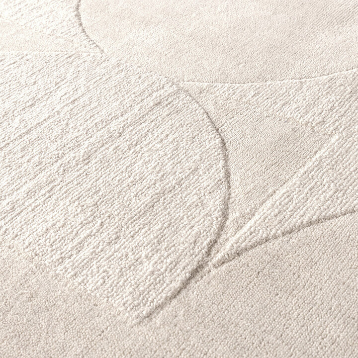 Wollen vloerkleed - Giselle Circles Wit  - 3