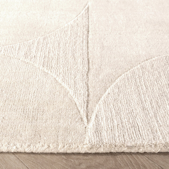 Wollen vloerkleed - Giselle Circles Wit  - 4