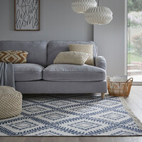 Geometrisch vloerkleed - Decio Alix Blauw 