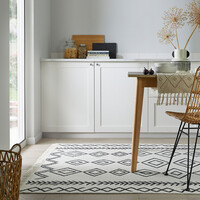 Geometrisch vloerkleed - Decio Edie Zwart/Wit 