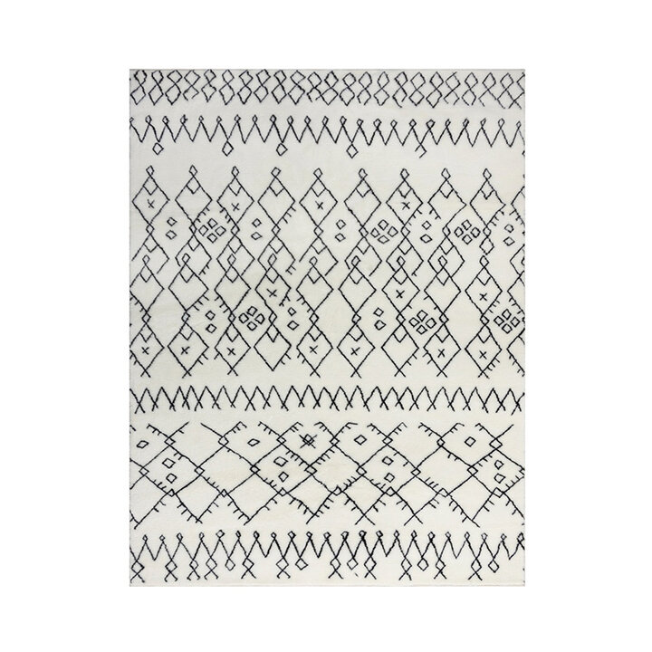 Berber vloerkleed - Furo Adil Creme/Zwart  - 1