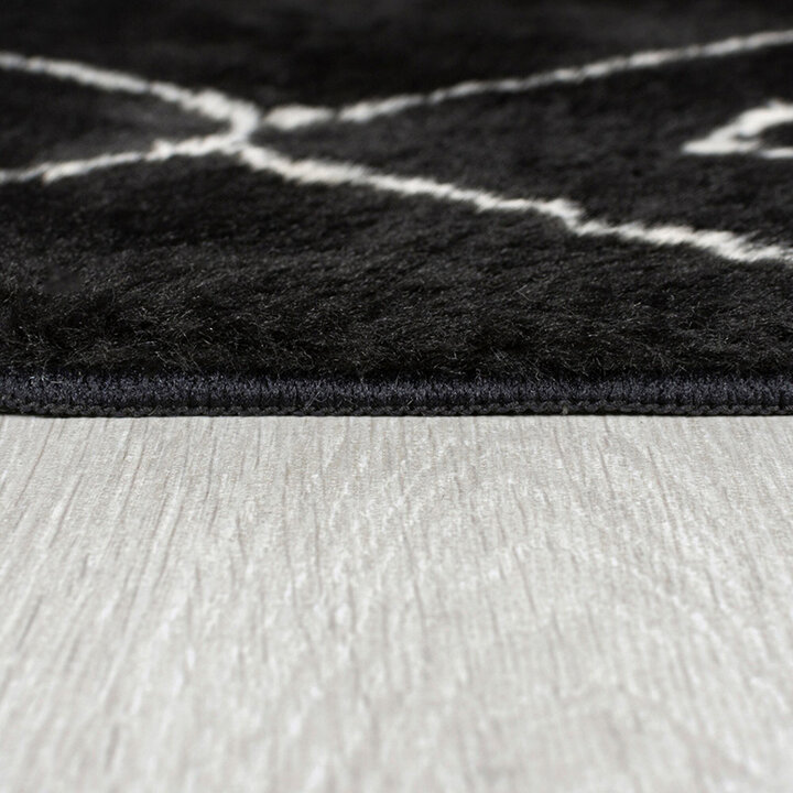 Berber vloerkleed - Furo Imran Zwart/Creme  - 3